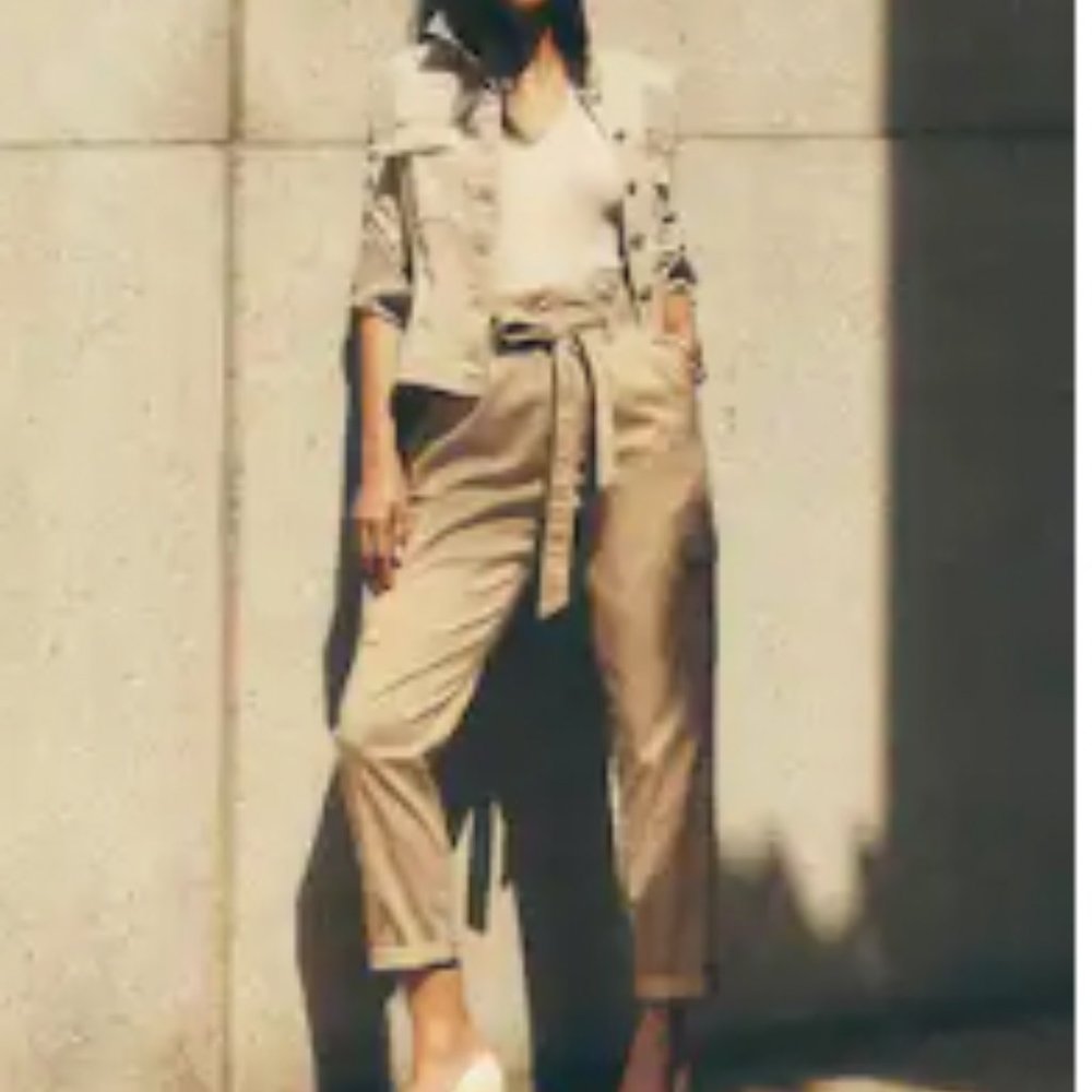 WHBM BLACK High Rise Relaxed  Pant